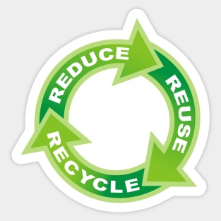 Reduce Reuse Recycle Circle Sticker